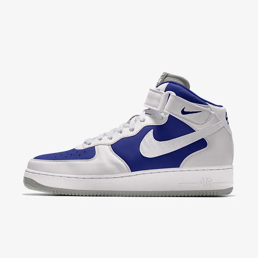 Giày Nike Air Force 1 Mid By You Nam Trắng Xanh